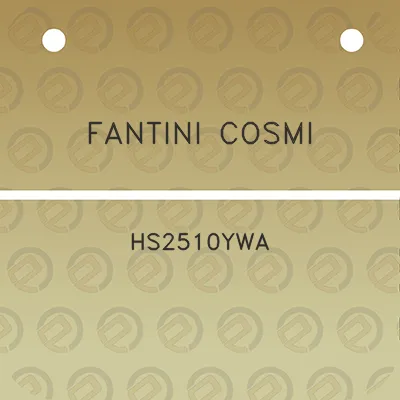 fantini-cosmi-hs2510ywa