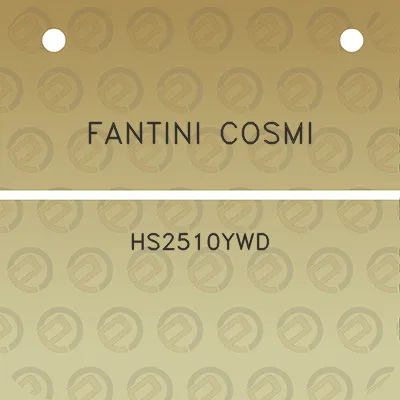 fantini-cosmi-hs2510ywd