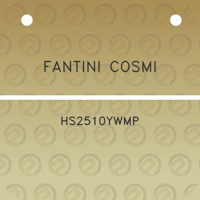 fantini-cosmi-hs2510ywmp