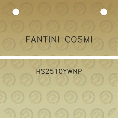 fantini-cosmi-hs2510ywnp