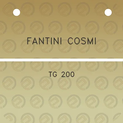 fantini-cosmi-tg-200