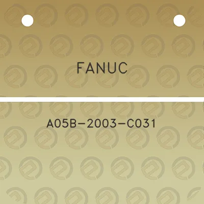 fanuc-a05b-2003-c031