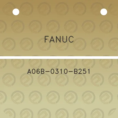 fanuc-a06b-0310-b251