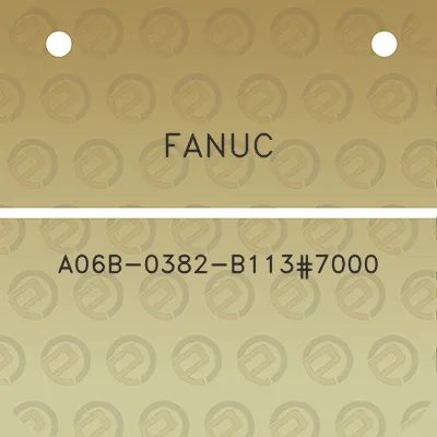 fanuc-a06b-0382-b1137000