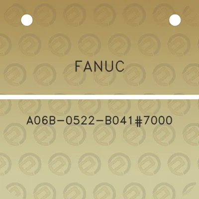 fanuc-a06b-0522-b0417000