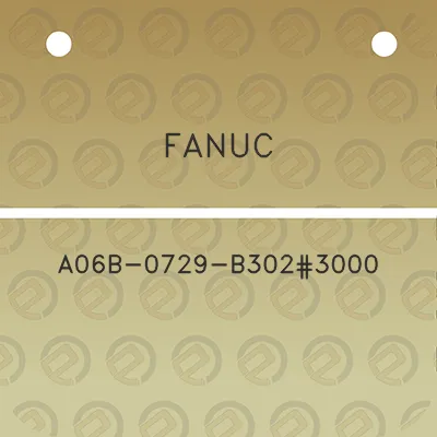 fanuc-a06b-0729-b3023000