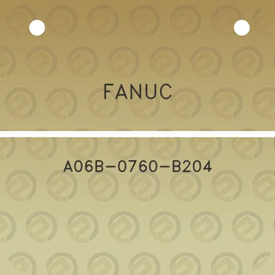 fanuc-a06b-0760-b204