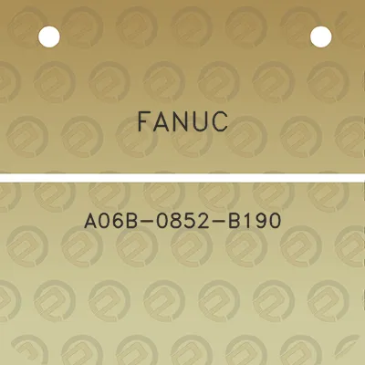 fanuc-a06b-0852-b190