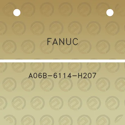 fanuc-a06b-6114-h207