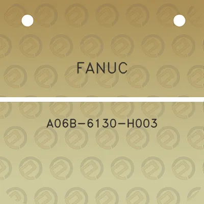 fanuc-a06b-6130-h003