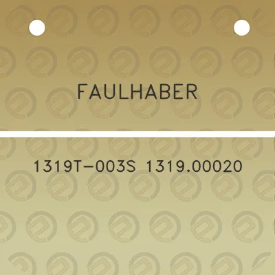 faulhaber-1319t-003s-131900020