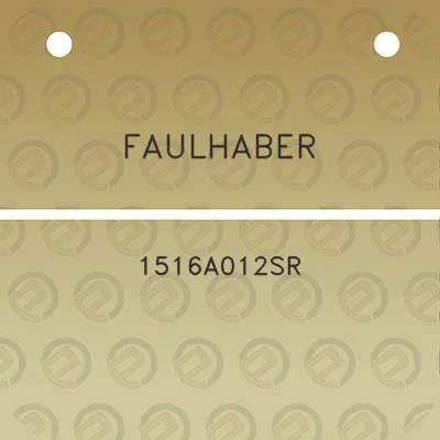 faulhaber-1516a012sr