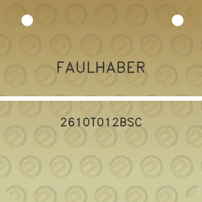 faulhaber-2610t012bsc