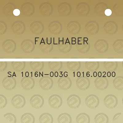 faulhaber-sa-1016n-003g-101600200