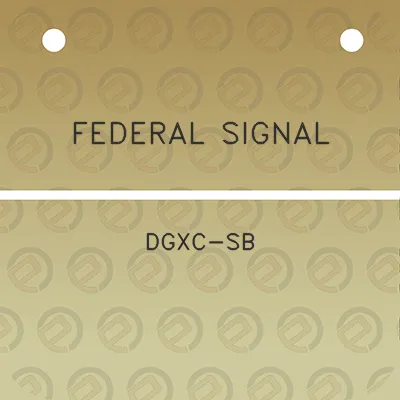 federal-signal-dgxc-sb