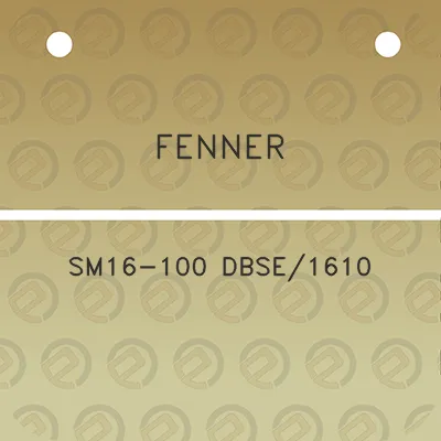 fenner-sm16-100-dbse1610