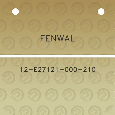 fenwal-12-e27121-000-210