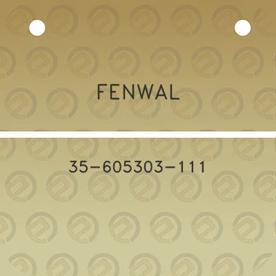 fenwal-35-605303-111