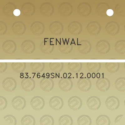 fenwal-837649sn02120001