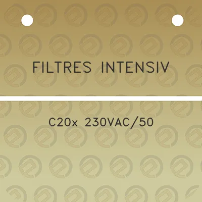 filtres-intensiv-c20x-230vac50