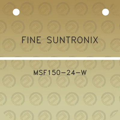 fine-suntronix-msf150-24-w