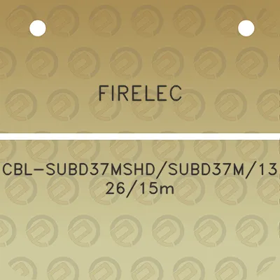 firelec-cbl-subd37mshdsubd37m132615m