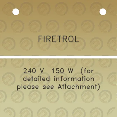 firetrol-240-v-150-w-for-detailed-information-please-see-attachment