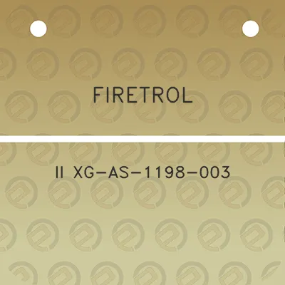 firetrol-ii-xg-as-1198-003