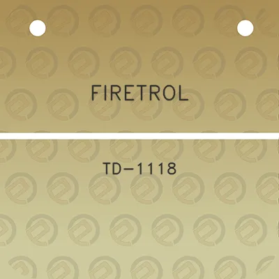 firetrol-td-1118