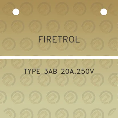 firetrol-type-3ab-20a250v