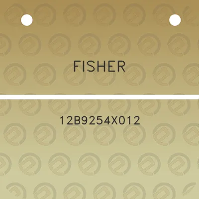 fisher-12b9254x012