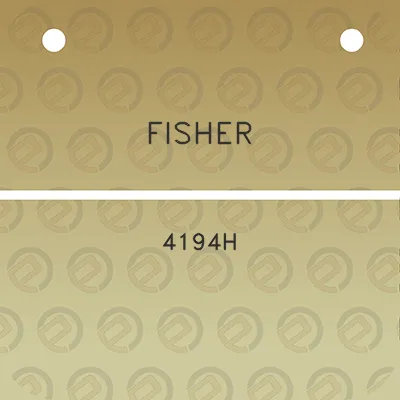 fisher-4194h