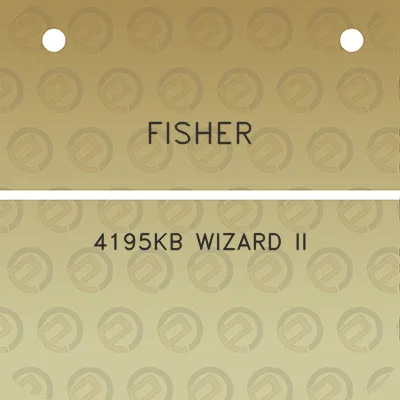 fisher-4195kb-wizard-ii