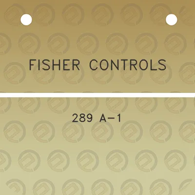 fisher-controls-289-a-1