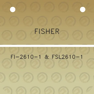 fisher-fi-2610-1-fsl2610-1