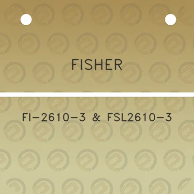 fisher-fi-2610-3-fsl2610-3