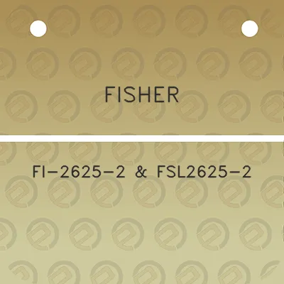 fisher-fi-2625-2-fsl2625-2