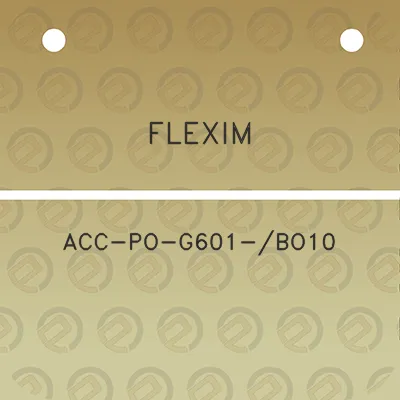 flexim-acc-po-g601-bo10