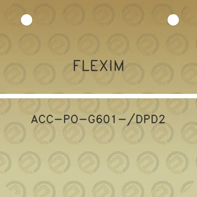 flexim-acc-po-g601-dpd2