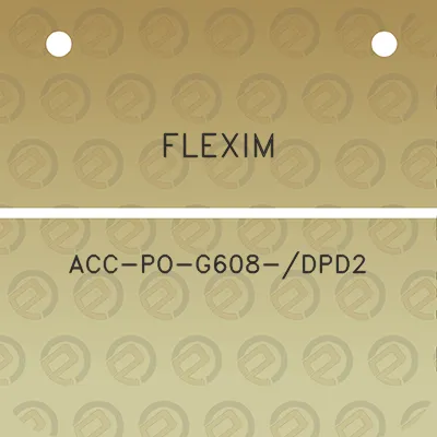 flexim-acc-po-g608-dpd2