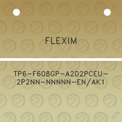 flexim-tp6-f608gp-a2d2pceu-2p2nn-nnnnn-enak1