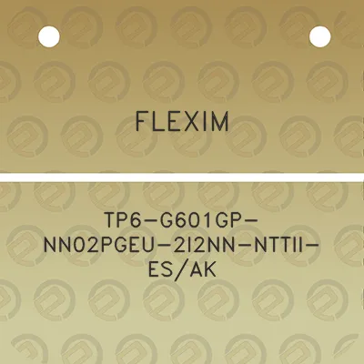 flexim-tp6-g601gp-nn02pgeu-2i2nn-nttii-esak