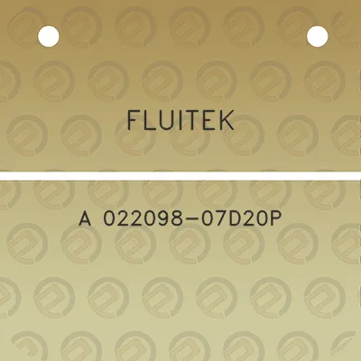 fluitek-a-022098-07d20p