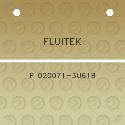 fluitek-p-020071-3u61b