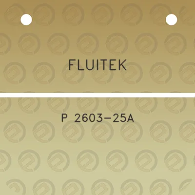 fluitek-p-2603-25a