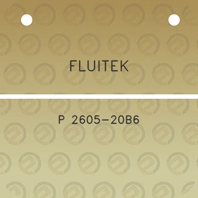 fluitek-p-2605-20b6