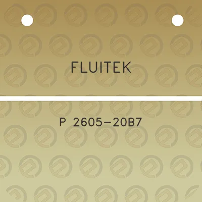 fluitek-p-2605-20b7