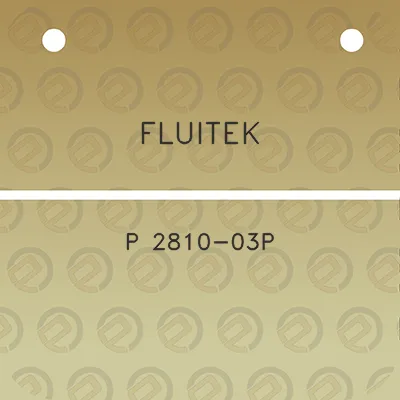 fluitek-p-2810-03p