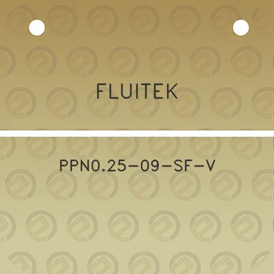 fluitek-ppn025-09-sf-v