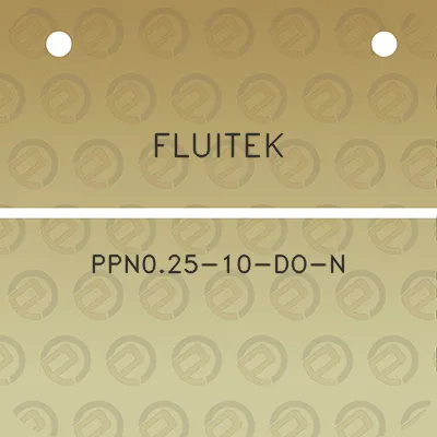 fluitek-ppn025-10-do-n